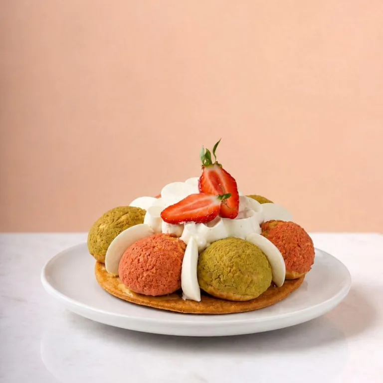 Saint honoré fraise pistache Mariette